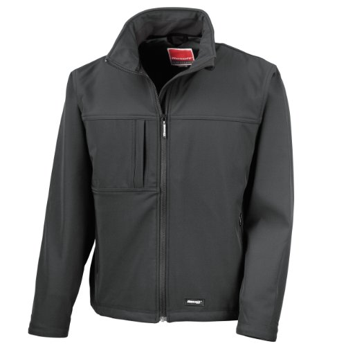 Result Herren Softshell-Jacke/Multifunktionsjacke, 3-lagig, wasserfest, atmungsaktiv (3XL) (Schwarz) von Result