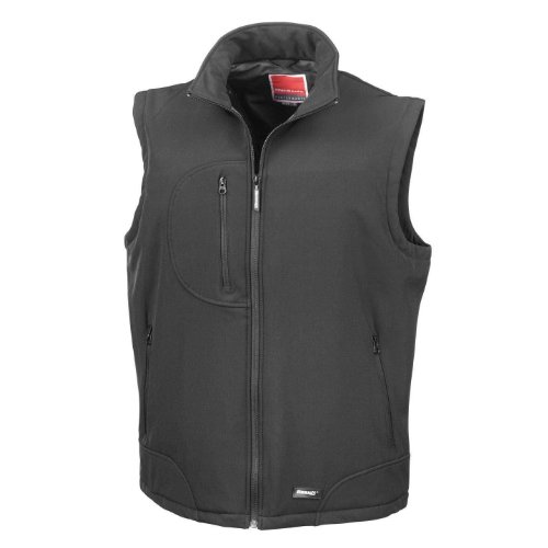 Result Herren Softshell-Weste, wasserabweisend, atmungsaktiv M,Schwarz/Schwarz von Result