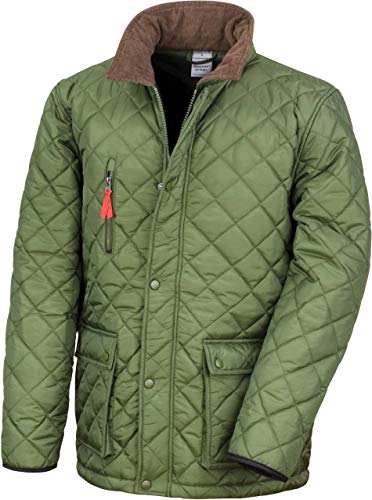 Result Herren Übergangsjacke Cheltenham Gold Jacket Grün Olive Green XL von Result