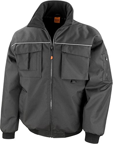 Result Herren Übergangsjacke Work-Guard Sabre Pilot Jacket Schwarz Black L von Result