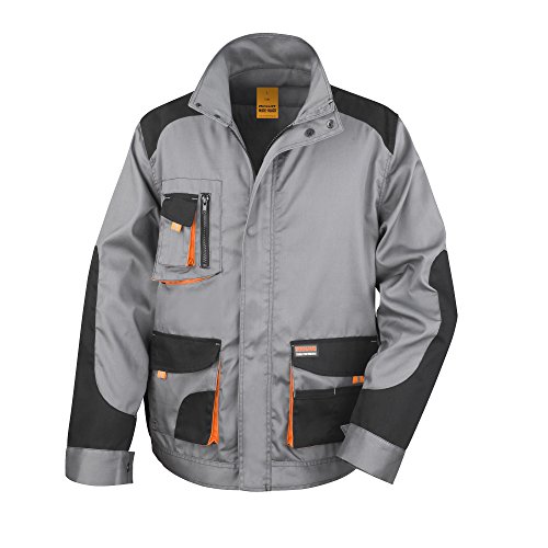 Result Herren Work-Guard Lite Arbeitsjacke (M) (Grau/Schwarz/Orange) von Result