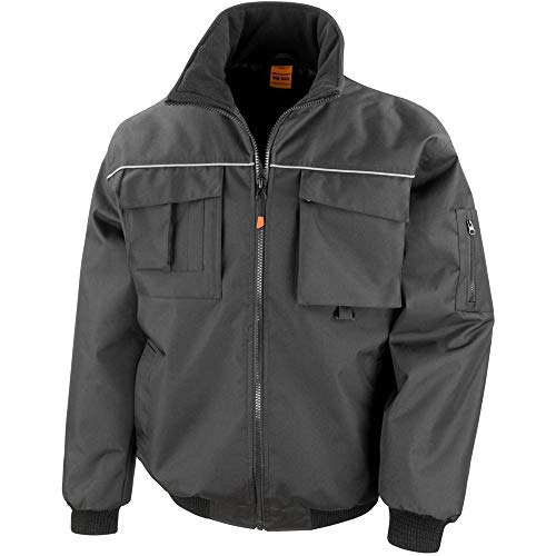 Result Herren Workguard Pilotenjacke/Arbeitsjacke (S) (Schwarz) von Result