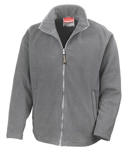 Result Hochwertige Herren Jacke aus Microfleece Grey XL von Result