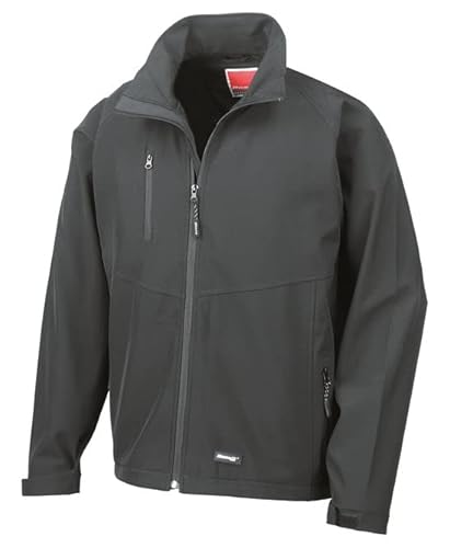Result R128M Herren Grundschicht Softshell Jacke - Schwarz - 3XL von Result