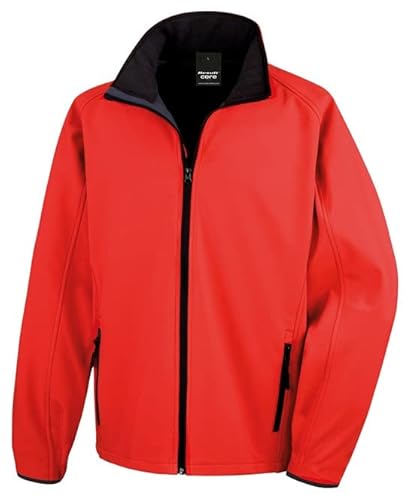 Result R231M Kern Druckbar Softshell Jacke - Rot/Schwarz - 4XL von Result