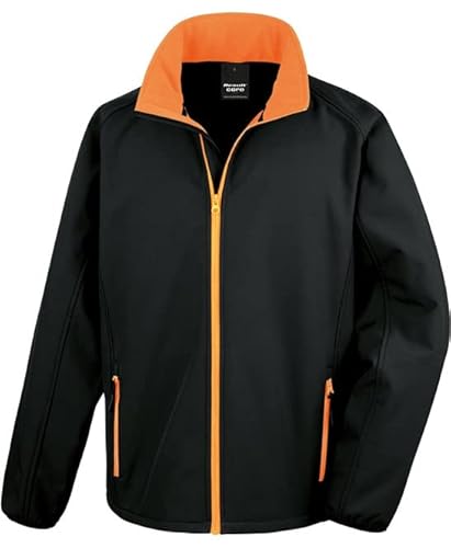 Result R231M Kern Druckbar Softshell Jacke - Schwarz/Orange - L von Result