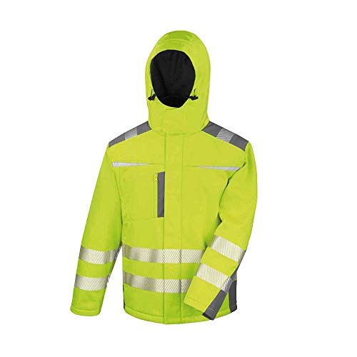 Result Safeguard Herren Dynamic Hi-Vis Softshell Work Jacke (L) (Gelb) von Result