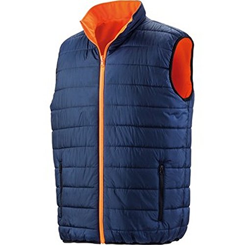 Result Safeguard Herren wendbares Stepp Safety Gilet (3XL) (Neon Orange/Marineblau) von Result