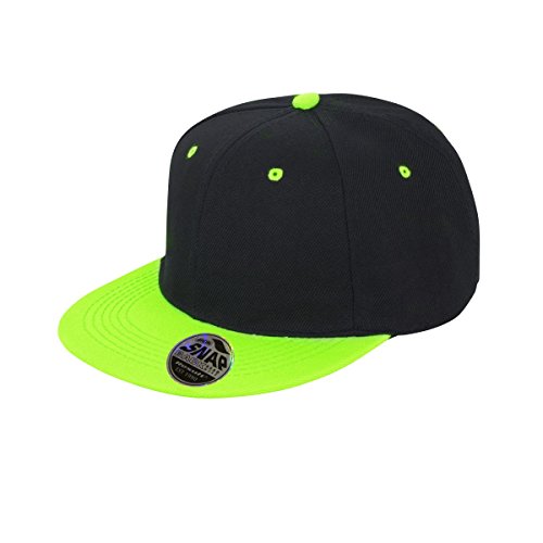Result Unisex Core Bronx Baseball Kappe, 2 Tone (2 Stück/Packung) (Einheitsgröße) (Schwarz/Limette) von Result
