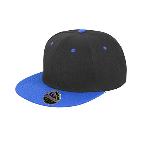 Result Unisex Core Bronx Baseball Kappe, 2 Tone (EinheitsgröÃŸe) (Schwarz/Azur Blau) von Result