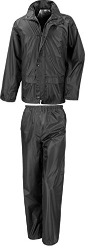 Result Unisex Regenjacke Rain Suit R225X Black 3XL von Result