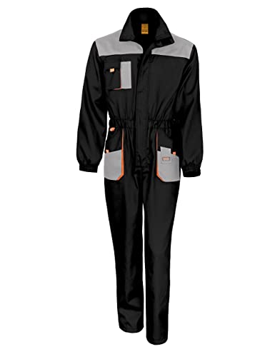 Result Work-Guard R321X Herren Lite Overall - Schwarz/Grau/Orange - 5XL von Result