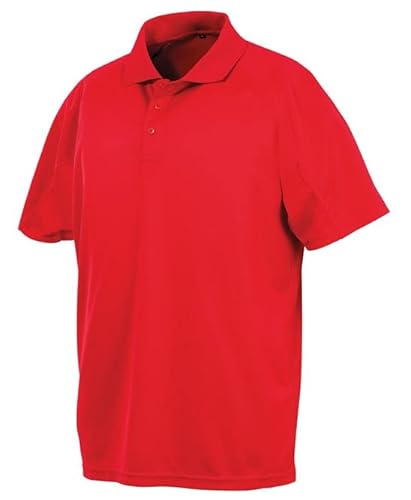 Spiro S288X Leistung Aircool Polo Hemd - Rot - M von Result