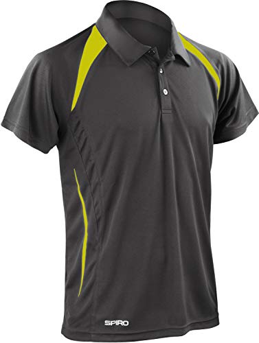 adidas Herren Spiro Team Spirit Polo Poloshirt, Grau (Grey/Lime 156), XXXX-Large (Herstellergröße: 4XL) von Result