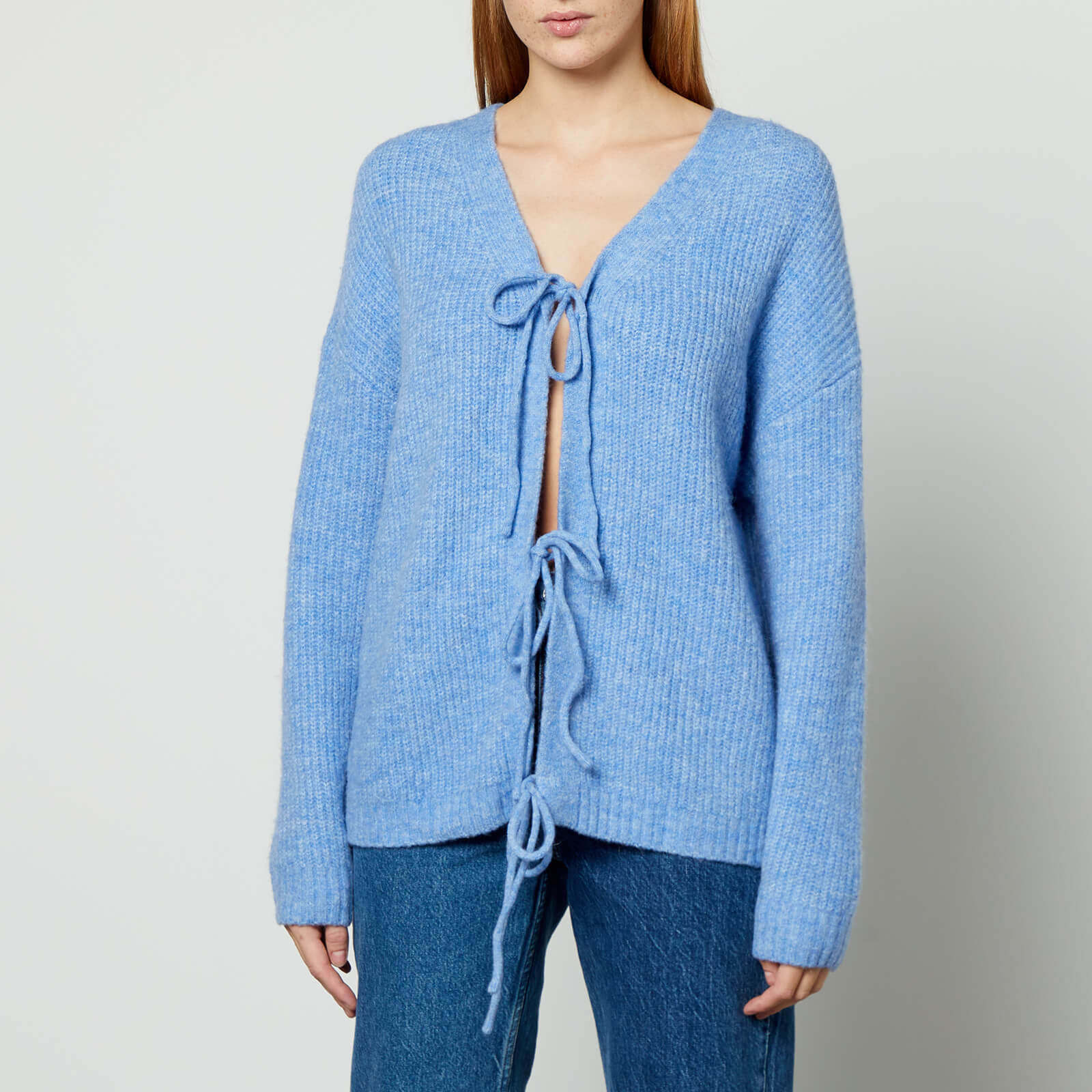 Résumé Osna Tie-Front Rib-Knitted Cardigan - M von Résumé