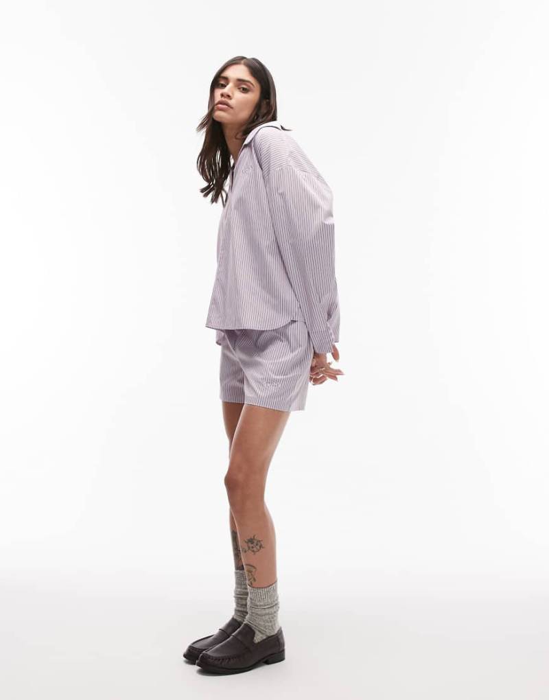 Résumé - Überwurf-Bluse mit V-Ausschnitt und Streifen in Kupfer, Kombiteil-Bunt von Résumé