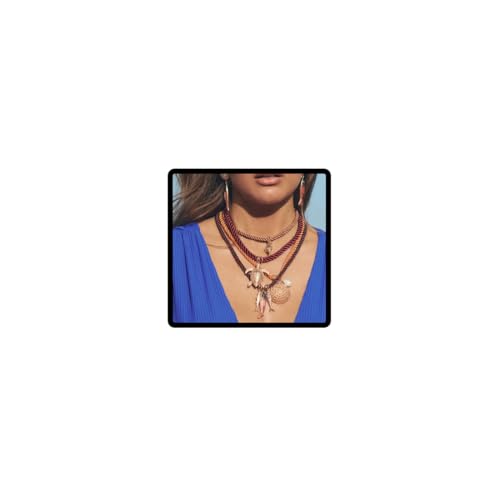 Resweky 4 mit einem fetten armband gefüllte eichelgehäuse und dreifarbige fischanhänger im schmuck Von meeresschnecken von Resweky