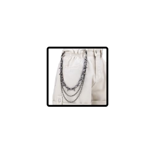 Resweky Multi-layer Rivet Pants Chain Hip Hop Gothic Punk Tassel Trouser Chain Metal Waist Chain Wallet Chain Body Jewelry for Women and Men Gifts, L, Alloy, Kein Edelstein Resweky Multi-layer Rivet Pants Chain Hip Hop Gothic Punk Tassel Trouser Chain Metal Waist Chain Wallet Chain Body Jewelry for Women and Men Gifts, L, Alloy, Kein Edelstein von Resweky