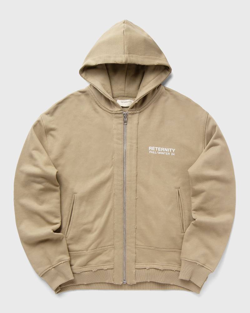 Reternity RIBBED ZIP-HOODIE men Hoodies|Zippers beige in Größe:L von Reternity