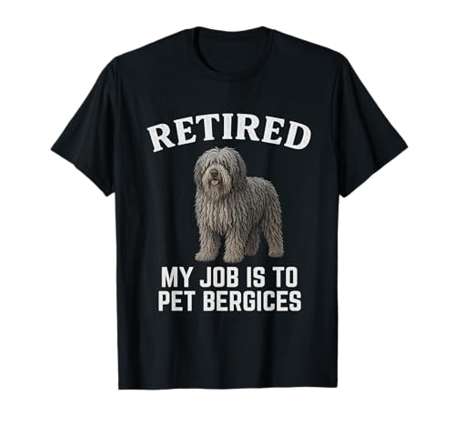 Retro Bergies Hund Papa Mama Bergamasco Schäferhund Ruhestand T-Shirt Retro Bergies Hund Papa Mama Bergamasco Schäferhund Ruhestand T-Shirt von Retired Bergamasco Shepherd Owner Funny Gift