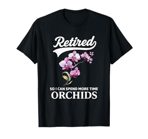 Retired Orchideenliebhaber, lustige Gartenpflanze für Papa Mama T-Shirt von Retired Orchid Lover Plant Parent Gardening Gifts