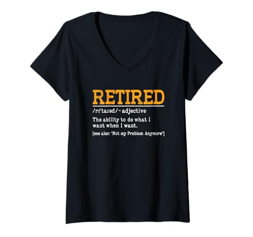 Damen Definitionsfähigkeit im Ruhestand ist nicht mein Problem T-Shirt mit V-Ausschnitt von Retirement Freedom Relaxation Lifestyle
