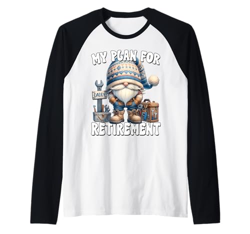 Herren Funny Retirement Plan for Handyman and Retired Dad Life Raglan von Retirement Gifts For Men Who Love To Fix Things