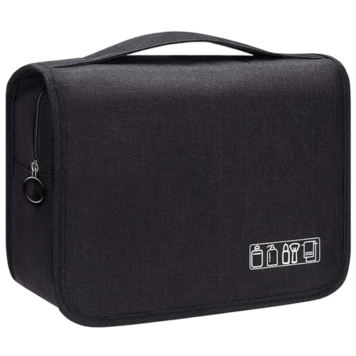 Retoo Kulturbeutel zum Aufhängen für Damen Multifunktionaler Kosmetiktasche Reise mit durchdachter Innenaufteilung Toiletten Organizer Reisezubehör wasserdicht Flugzeug Stabilen Haken Kompakte Tragbar von Retoo