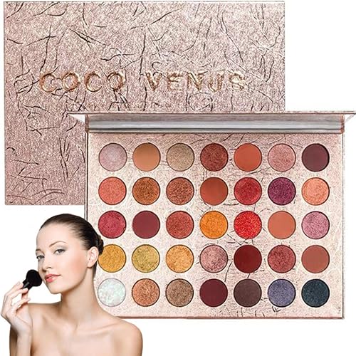 Retoo Lidschatten Palette Professional Makeup Lidschattenpalette mit 35 Farbtönen Hochpigmentiert Intensives und langanhaltendes Finish Formel ohne Inhaltsstoffe tierischen Ursprungs Ultimate Shadow von Retoo