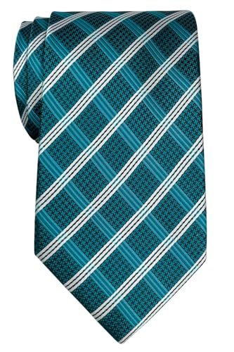 Retreez Herren Gewebte Krawatte Elegante Vintage Plaid Karo 8 cm - türkis von Retreez
