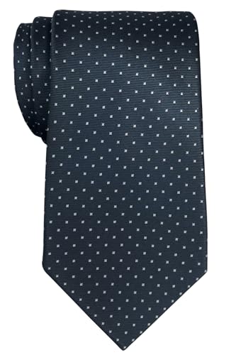 Retreez Herren Gewebte Krawatte Kleinen Punkten 8 cm - grau mit hellgrau punkten von Retreez