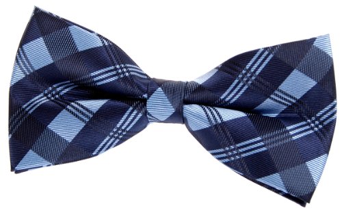 Retreez Herren Gewebte vorgebundene Fliege Tartan Plaid Muster 13 cm - blau von Retreez