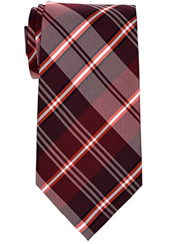 Retreez Herren Prämie Gewebte Krawatte Elegantem Plaid Karo-Muster 8 cm - burgunder, weinrot von Retreez