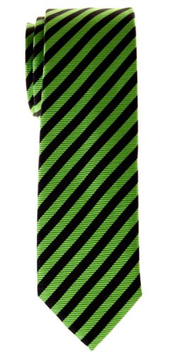 Retreez Herren Schmale Gewebte Krawatte Gestreifte 5 cm - grün und schwarz von Retreez