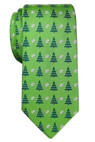 Retreez Herren Schmale Gewebte Weihnachten Krawatte Weihnachtsbaum 6 cm - grün, von Retreez