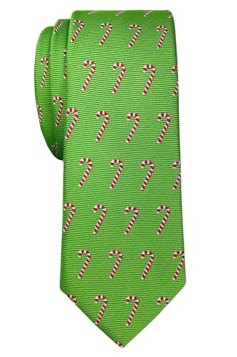 Retreez Herren Schmale Gewebte Weihnachten Krawatte Zuckerstangen 5 cm - grün, von Retreez