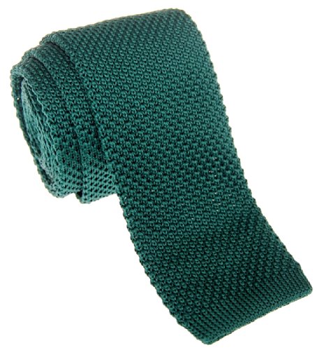 Retreez Herren Schmale Krawatte Strickkrawatte Knit Tie Vintage Smart Casual 5 cm - dunkelgrün von Retreez