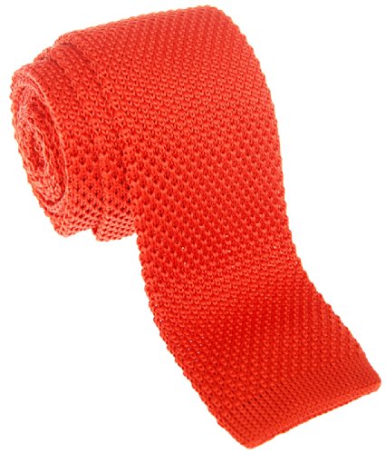 Retreez Herren Schmale Krawatte Strickkrawatte Knit Tie Vintage Smart Casual 5 cm - orange von Retreez