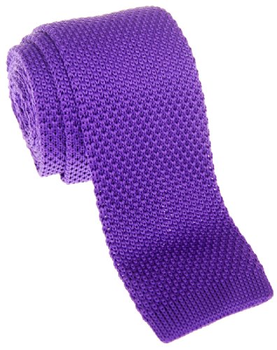 Retreez Herren Schmale Krawatte Strickkrawatte Knit Tie Vintage Smart Casual 5 cm - violett von Retreez