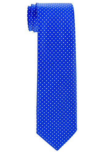 Retreez Jungen Gewebte Krawatte Heutig Kleinen Punkt-Muster - 8-10 Jahre - blau mit weiß punkten von Retreez