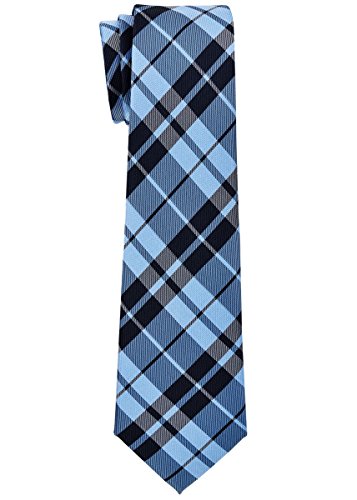 Retreez Jungen Gewebte Krawatte Plaid Kariert - 8-10 Jahre - blau von Retreez