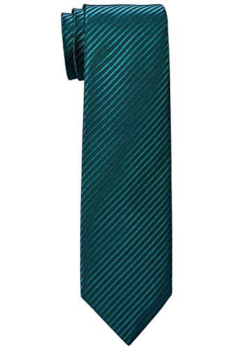 Retreez Jungen Gewebte Krawatte Textur Gestreifte - 8-10 Jahre - dunkelgrün von Retreez