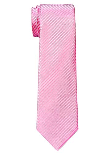 Retreez Jungen Gewebte Krawatte Textur Gestreifte - 8-10 Jahre - rosa von Retreez