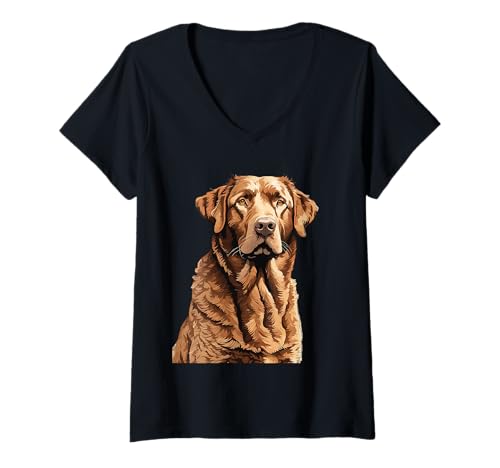 Damen Maryland Retriever Hunderasse T-Shirt mit V-Ausschnitt Damen Maryland Retriever Hunderasse T-Shirt mit V-Ausschnitt von Retriever Dog Gifts and Sporting Dog Tees taiche