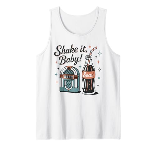 Shake! It Baby Retro 50er Jahre Jukebox Soda Tank Top von Retro 50s Party Cool Vibes