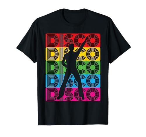 Disco Outfit Herren | 70er & 80er Jahre Kostüm, Tanzen, Party | Disco T-Shirt von Retro 70's & 80's Theme Party Vintage Dance Gifts