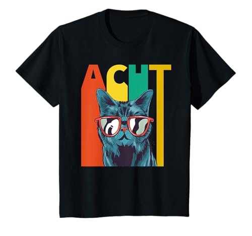 8. Geburtstag Katze Jungen Mädchen Endlich 8 Jahre T-Shirt 8. Geburtstag Katze Jungen Mädchen Endlich 8 Jahre T-Shirt von Retro 8. Geburtstag Geschenke