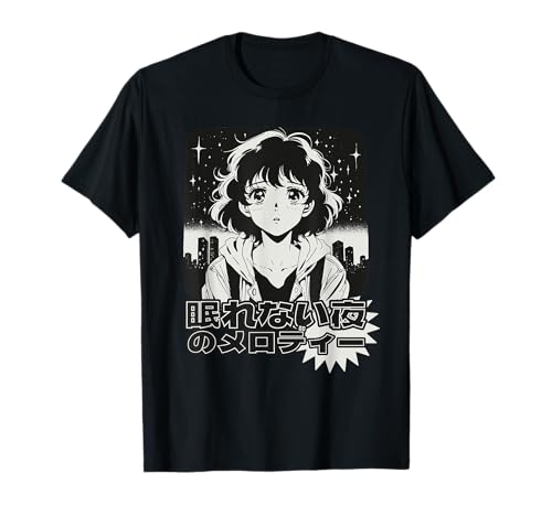 Retro Anime Girl 80er 90er Jahre Japanische Manga City Pop Aesthetic T-Shirt Retro Anime Girl 80er 90er Jahre Japanische Manga City Pop Aesthetic T-Shirt von Retro Aesthetic Anime Sadcore for Women Men Teens
