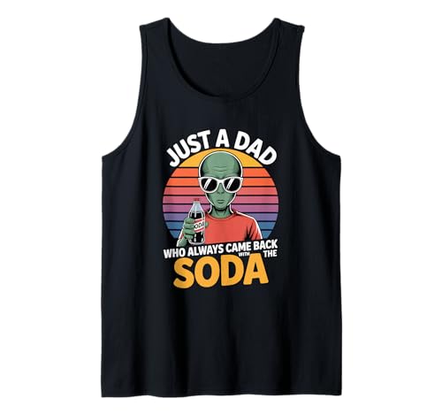 Herren Nur EIN Vater, der Soda mitgebracht hat Funny Alien Tank Top Herren Nur EIN Vater, der Soda mitgebracht hat Funny Alien Tank Top von Retro Alien Soda Dad Funny Father apparel Co