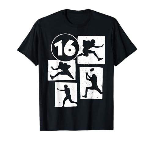 16. Geburtstag Jungs Retro American Football Spieler T-Shirt 16. Geburtstag Jungs Retro American Football Spieler T-Shirt von Retro American Football Geburtstag Junge Geschenk